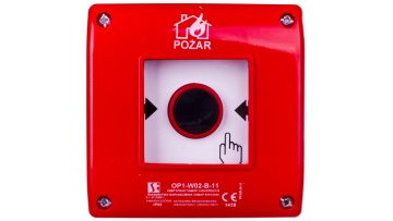 OP1-W02-B11 Przycisk ppoż. podtynkowy 1Z 1R czerwony OP1-W02-B11