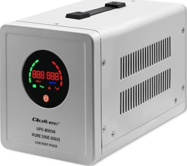 Qoltec Zasilacz awaryjny UPS 800VA/560 | Przetwornica 12/230V z AVR | SF | Sinus