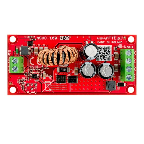 ASUC-100-480-OF Przetwornica DC/DC, podnosząca napięcie, nieizolowana, Vin 10...30VDC, Vout 48VDC, Pout 100W