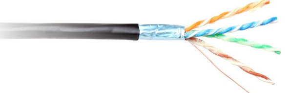 GF-6FTP-E-UVG-305 KABEL KAT.6 F/UTP UV ŻELOWANY SKRĘTKA 305M