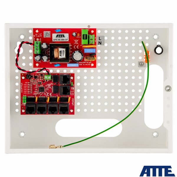 IP-5-11-E Switch PoE do 5 kamer IP, w obudowie wewnętrznej ABOX-E