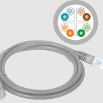 KKU6SZA3 Patch-cord U/UTP kat.6 PVC 3.0m szary