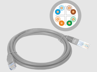 KKU6SZA3 Patch-cord U/UTP kat.6 PVC 3.0m szary