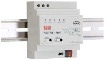 KNX-40E-1280D Zasilacz magistrali KNX, 1280mA, fun. diagnos.