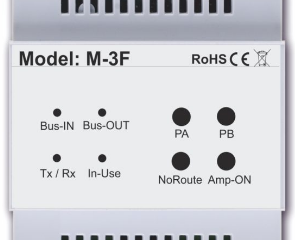 M-3F Moduł funkcyjny, posiada 3 funkcje: Repeater, Switch, Gateway), 90x72x60 mm, VIDOS