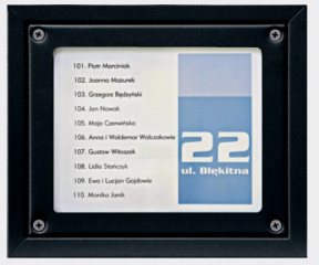 NP-3000-BLACK Panel informacyjny do paneli zewnętrznych malowanych proszkowo, kolor czarny , LASKOMEX