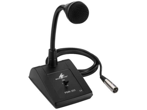 PDM-302 Mikrofon pulpitowy PA, na gęsiej szyi.