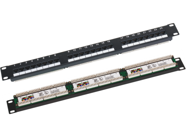 PK-U5-1 Patch panel 1U/19 cali UTP, 24p