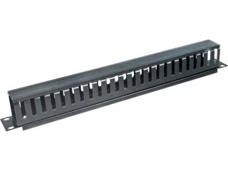 PK008 Organizator kabli 1U 19" z pokrywą maskującą