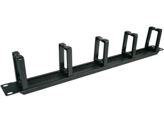 PK048 Organizator kabli 1U 19" z przepustem