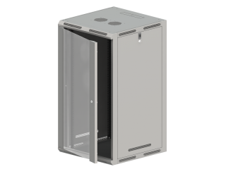 SW-18U-600-600-N-DSJ-OP-RP-B-S Szafa wisząca 19" 18U 600x600, niedzielona
