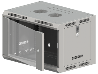 SW-6U-600-500-N-DSJ-OP-RP-B-S Szafa wisząca 19" 6U 600x500