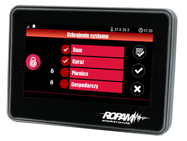 TPR-4B-P Panel dotykowy 4.3", stałe złącze, pojemnościowy