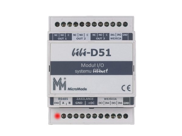 BIBI-D51 Mod rozszerzeń (5 wej,3 wyj), RS485