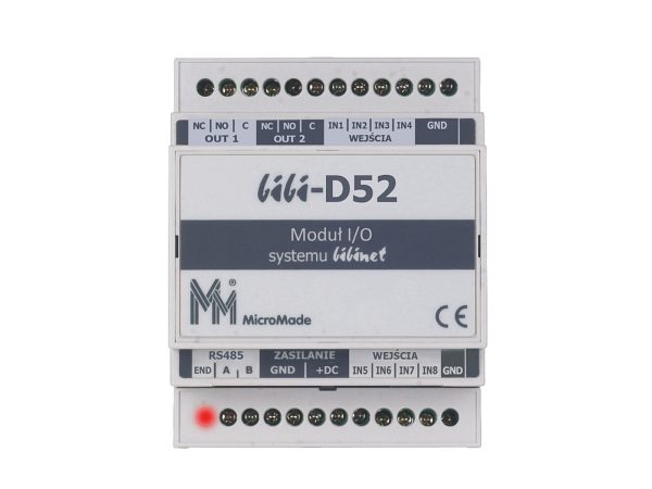 BIBI-D52 Mod rozszerzeń (8 wej,2 wyj), R485